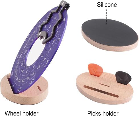 Rockhouse Circle of Fifths Wheel Metal Melody Tool Chord Wheel with Stand Holder - Music Theory Learning Tool for Musicians Songwriting, Purple in Saudi Arabia