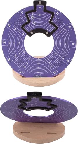 Rockhouse Circle of Fifths Wheel Metal Melody Tool Chord Wheel with Stand Holder - Music Theory Learning Tool for Musicians Songwriting, Purple in Saudi Arabia