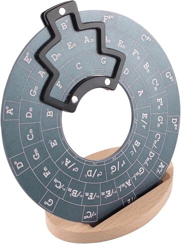 Rockhouse Circle of Fifths Wheel Metal Melody Tool Chord Wheel with Stand Holder - Music Theory Learning Tool for Musicians Songwriting, Purple in Saudi Arabia