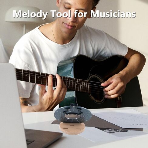 Rockhouse Circle of Fifths Wheel Metal Melody Tool Chord Wheel with Stand Holder - Music Theory Learning Tool for Musicians Songwriting, Purple in Saudi Arabia