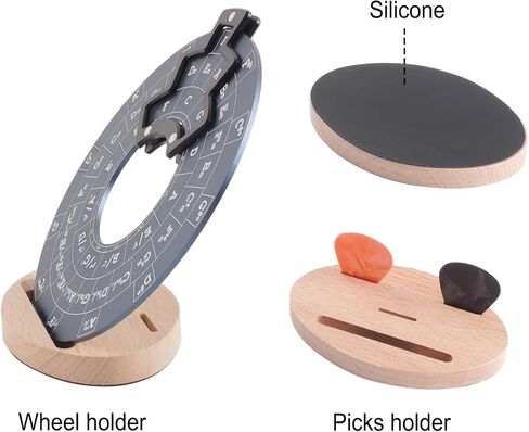 Rockhouse Circle of Fifths Wheel Metal Melody Tool Chord Wheel with Stand Holder - Music Theory Learning Tool for Musicians Songwriting, Purple in Saudi Arabia