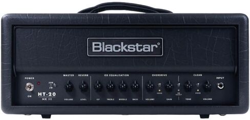 Blackstar HT-20RH MK3 رأس أمبير أنبوبي 20 وات مع جهاز محاكاة مكبر الصوت CabRig القائم على الأشعة تحت الحمراء، ISF حاصل على براءة اختراع ودوائر صوتية حديثة (أسود) in Saudi Arabia