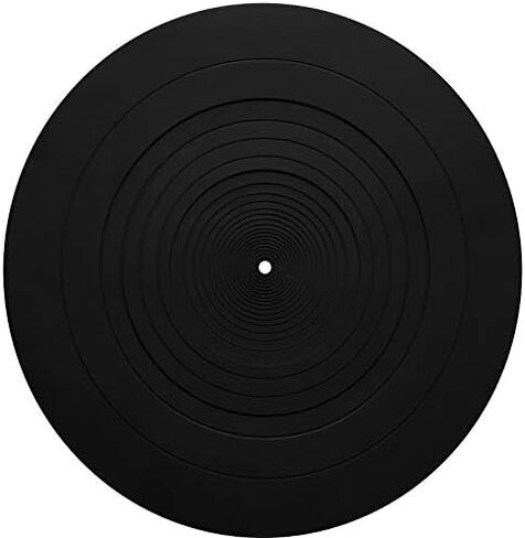 sdroceRyaM حصيرة طبق القرص الدوار مقاس 12 بوصة من السيليكون مسجل الفينيل LP Slipmat المضادة للانزلاق حصيرة عالمية لجميع مشغلات تسجيل الفينيل، أسود in Kuwait