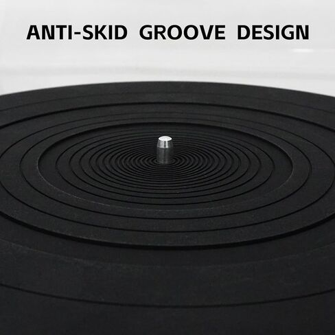 sdroceRyaM حصيرة طبق القرص الدوار مقاس 12 بوصة من السيليكون مسجل الفينيل LP Slipmat المضادة للانزلاق حصيرة عالمية لجميع مشغلات تسجيل الفينيل، أسود in Kuwait