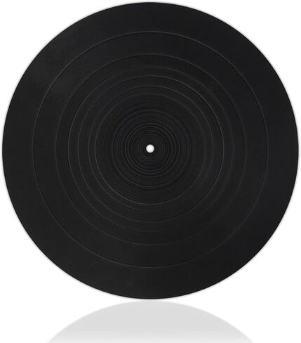 sdroceRyaM حصيرة طبق القرص الدوار مقاس 12 بوصة من السيليكون مسجل الفينيل LP Slipmat المضادة للانزلاق حصيرة عالمية لجميع مشغلات تسجيل الفينيل، أسود in Kuwait