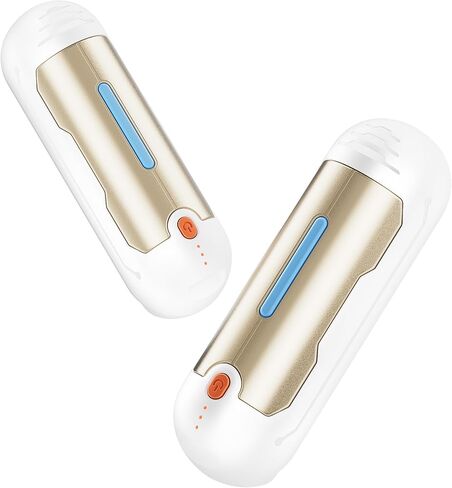 MORIKO 2-Pack Hand Warmer Rechargeable, Upgraded 2-in-1 5200mAh Electric Hand Warmers, Portable USB Reusable Handwarmer, for Outdoor Camping, Skiing, Hunting, Golf, Gift for Women Kid or Reno Patient in Saudi Arabia