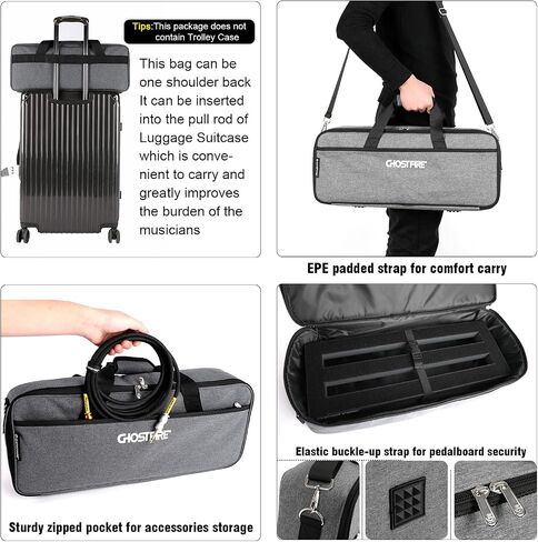 Ghost Fire Guitar Pedal Board Aluminum Alloy Effect Pedalboard with Carry Bag F-LITTLE20 in Saudi Arabia