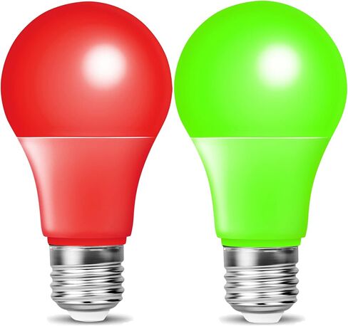لمبة إضاءة ملونة، 9 وات = 60 وات E26 قاعدة LED مصابيح إضاءة ملونة أحمر أخضر أرجواني وردي أزرق أصفر لمبات الهالوين وعيد الميلاد وحفلات الشرفة وإضاءة المنزل للعطلات in Saudi Arabia