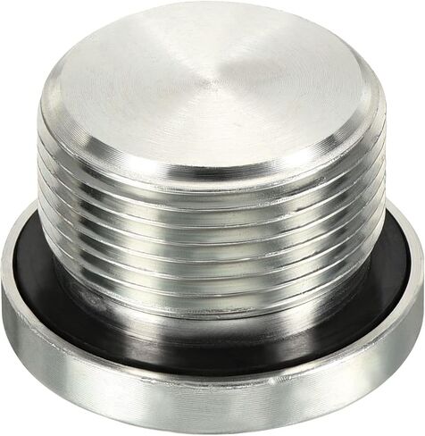 PATIKIL M10 * 1.25 قابس تركيب الأنابيب ذات الرأس السداسي الداخلي، 2 حزمة خيط ذكر 45 # قابس مقبس فولاذي مع حلقة لإحكام الإغلاق لنهايات الأنابيب النهائية in Saudi Arabia