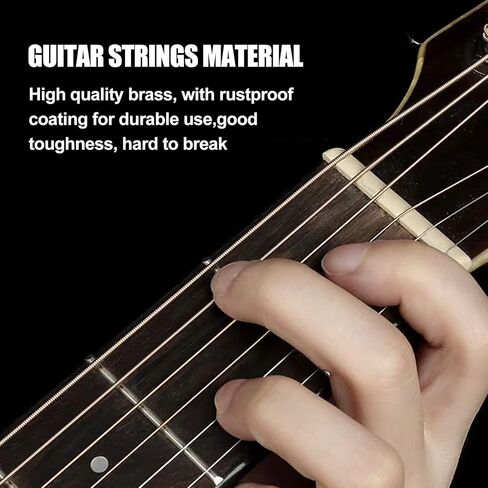 أوتار جيتار نحاسية أوتار جيتار صوتية.012-.053 أوتار جيتار صوتية مكونة من 6 أوتار و3 اختيارات جيتار وأداة تغيير سلسلة واحدة in Kuwait
