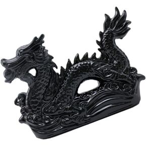 Dragon Desktop Ornament Ceramic Dragon Statue Chinese Zodiac Mascot Fengshui Weath Figurine Ornament for 2024 Chinese New Year Lucky Zodiac Blessing Souvenir