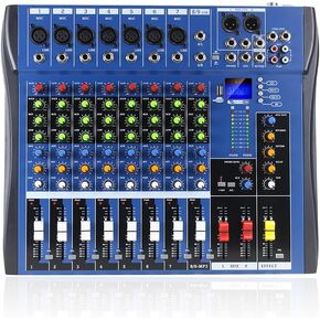 Professional audio mixer 8 channel mixer sound board interface digital Music Reverb USB KTV MP3 computer mic mixer Input 48V Phantom Power Dj controll CT8 in Saudi Arabia