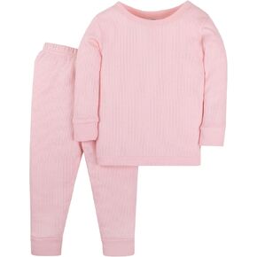 Lamaze Baby Girls' Super Combed Natural Cotton Thermal Long Johns, 2 Piece