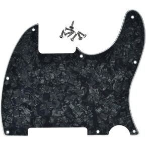 Dopro 8 Hole Tele Blank Guitar Pickguard Scratch Plate for FD Telecaster Esquire Mattle Black