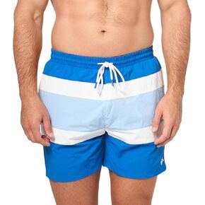 BOSS Men's Standard Block Stripe Swim Trunks