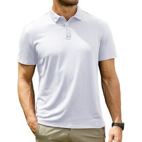 Men's Casual Polo Shirt Classic Golf Button Short Sleeve Shirts Fashion Summer Basic Polo Shirts