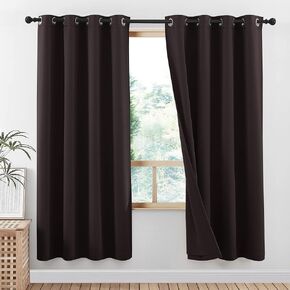 NICETOWN Emerald Green 100% Blackout Curtains, Thermal Insulated & Energy Efficiency Window Draperies for Guest Room, Full Shading Panels for Shift Worker and Light Sleepers, 52W x 84L, 2 PCs