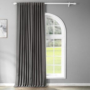 HPD Half Price Drapes Extra Wide Room Darkening Curtains for Bedroom & Living Room 100 X 96 (1 Panel), BOCH-144105-96-DW, Fog Grey
