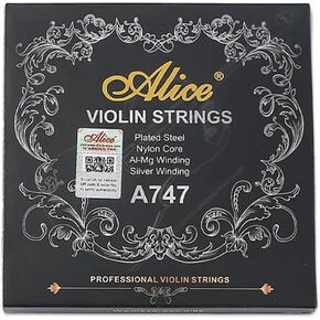 A747 Violin Strings Nickel-plated High-carbon Steel Nylon Core Al-Mg Winding Silver Wound Universal Violin Accessories