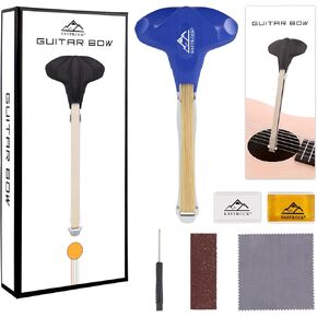 EASTROCK Guitar Bow, 2-in-1 Picasso Bow, Create Cello and Violin-Like Sounds, Dual-Purpose Plucked String Tools, Guitar Bow kit for Beginners and Professional Players Gift for Music Lover, Short Blue