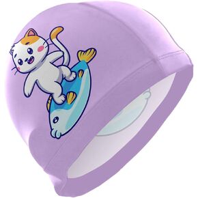 Swimming Cap Adult Swim Cap for Men Women Unisex Polyester Summer Funny Novelty Pattern