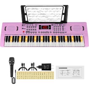 Piano Keyboard, 61 Keys Keyboard, Travel Foldable Keyboard Piano with Beginner and Adults