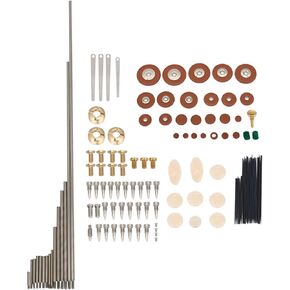 Yibuy 1 Set of Tenor Saxophone Repair Parts Woodwind Repair Tool Tenor Saxophone Pads Rollers Screws Nuts Maintenance Parts