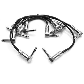 Seismic Audio - SAGPC6-V - 6 Pack Pro Effects Pedal Board Cables - Variety Pack 1/4" Patch Cords