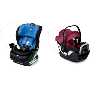 Britax Poplar Convertible Car Seat, 2-in-1 Car Seat with Slim 17-Inch Design & Willow S Infant Car Seat with Alpine Base, ClickTight Technology