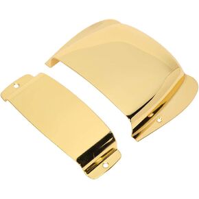 Pickup Bridge Cover, Zinc Ashtray Cover Set, Bass Bridge Alloy Bass Protective Cover for Electric Bass Guitar Performance Accessory (Gold)