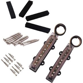 Alnicov 2 Pcs Bass Pickup Humbucker Pickup Set, Open Bridge Pickup for 5 String Jazz Bass JB Electric Bass Guitar