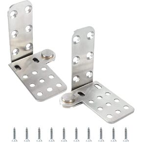 TamBee Door Pivot Hinges 180 Degree Heavy Duty Hinges for Wood Doors Shaft 304 Stainless Steel Top and Bottom Set Pivot Hinge System （2 Pairs）
