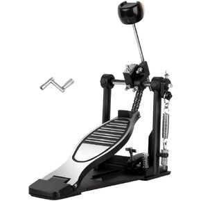 Bass drum pedal,Double Chain Drum Step on Hammer,Single Bass Drum Pedal come with Drum Beater Stick and 1pcs Drum Key