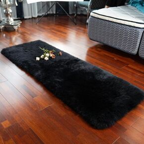 LLB Genuine Sheepskin Round Rug Plush Soft Throw Area Rug Fur Carpet Fluffy Shaggy Sheepskin Rug for Living Room Kids Bedroom Luxury Home Decor Lambskin Rug (Cream Brown, Round 48'')