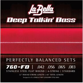 La Bella 760-FD Stainless Steel Flat Wound Bass Guitar String