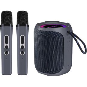 40W Portable Bluetooth Speaker 360 Degree Stereo Subwoofer IPX7 Waterproof with Ambient Light and Dual Microphone Karaoke Wireless Speaker