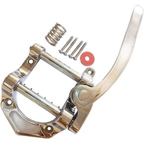 Electric Guitar Vibrato Tailpiece Tremolo Bridge Big Rocking Rod Pulling String Board for Tele、SG、LP、ETC Electric Guitars QH-BG001(Chrome)