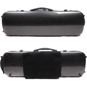 4/4 New violin Case Carbon fiber Fiberglass Oblong case Strong Light Full size music Sheet Bag (black)