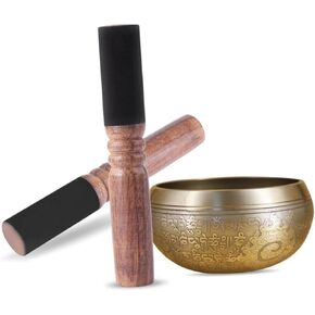Toyvian Meditation Bowl Mallet Sound Bowl Mallet Buddhism Bowl Rod Buddhist Bowl Mallet Chanting Bowl Mallet Bowl Mallet Striker for Tibetan Singing Bowl Stick Prayer Bowl Bamboo