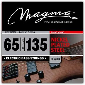 Magma New Metal - Light "D" Tuning Electric Bass Strings - Nickel Plated Steel Long Scale Strings - 34 inch New Metal - Light "D" Tuning Gauge 4 String Sets - String gauges: (BE220N) - 1 Set