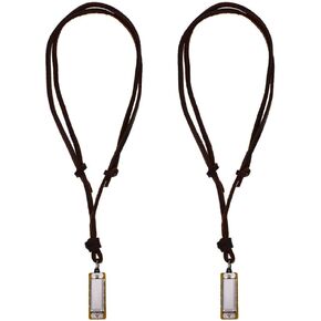 ERINGOGO 2pcs Mini Harmonica Necklace Acordeones Small Harmonica Vintage Leather Necklace Harmonica Holder Working Musical Instrument Harmonica Necklace Pendant Aldult Alloy Baby Collar
