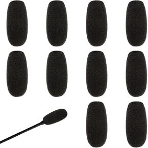10 Pcs Microphone Covers Foam Windscreen Headset Microphone Covers Foam High Density Mic Covers for Microphones Protection