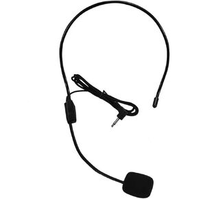 Headset Microphone, Microphone Headset for Speaking Singing Flexible Wired Boom for Voice Amplifier,Teachers, Speakers, Coaches, Presentations, Seniors and More, Black