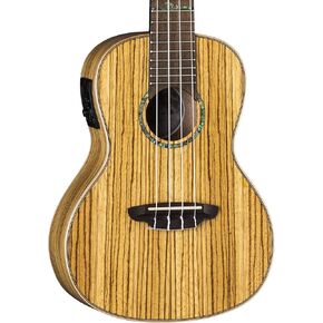 Luna High Tide Concert Acoustic/Electric Ukelele with Gigbag, Zebrawood