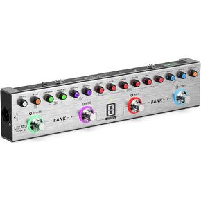 LEKATO Bass Multi Effects Pedal, Bass Effects Pedal with 36 Presets, Editable 4 Modules, Amp, Compressor, Mod, Space, Reverb, IR CAB, Tuner, BT Connection, Music Recording