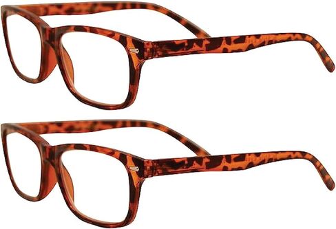 نظارات قراءة Seymore Retro حزمة متعددة - إطار بيضاوي كامل الحواف وخفيف الوزن - عدسات شبه كروية غير مستقطبة in Kuwait