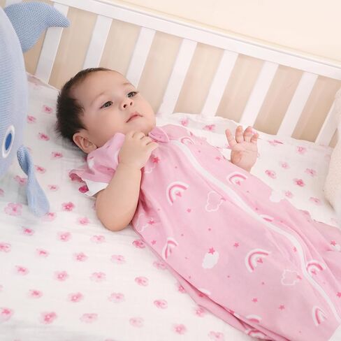 david's kids 100% Organic Cotton Baby Sleep Sack 6-12 Months, Soft Baby Wearable Blankets with 2-Way Zipper, 2 Pack Comfy Sleeping Bags for Infant Newborn Boys Girls, Medium Size, Woodland in Saudi Arabia