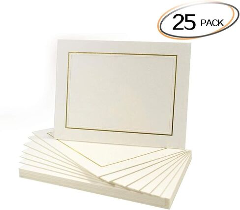 Golden State Art, Pack Of 25, 5X7 Paper Picture Frames With Easel, Paper Photo Frame Cards, Diy Cardboard Photo Frame (White) in Saudi Arabia