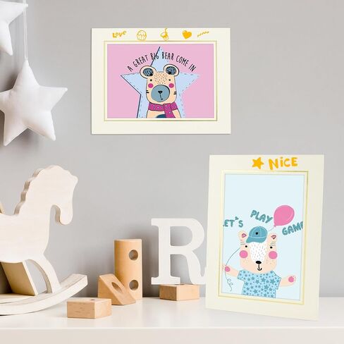 Golden State Art, Pack Of 25, 5X7 Paper Picture Frames With Easel, Paper Photo Frame Cards, Diy Cardboard Photo Frame (White) in Saudi Arabia