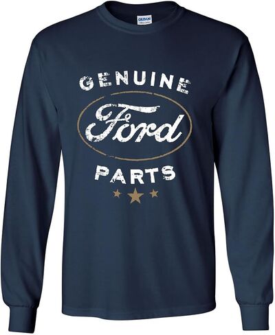 تي شيرت أصلي طويل الأكمام من Ford Parts يحمل شعار Ford المتعثر in Kuwait
